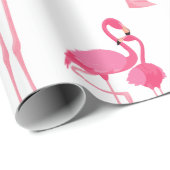 Flamingo patroon roze cadeaupapier (Rol Hoek)