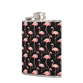 flamingo patroon Roze vogel Tropisch Dierenvriend Heupfles (Links)