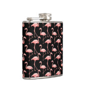 flamingo patroon Roze vogel Tropisch Dierenvriend Heupfles (Rechts)