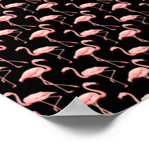 Flamingo Patroon Roze Vogel Tropische Dierenliefhe Poster