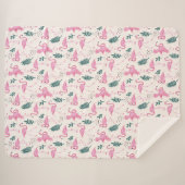 Flamingo patroon sherpa deken (Voorkant (horizontaal))