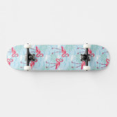 flamingo patroon skateboard (Horizontaal)