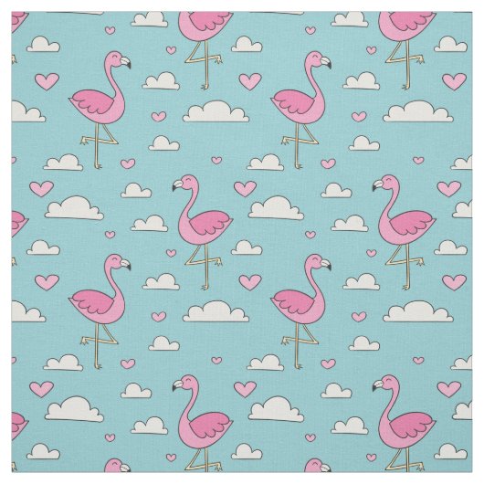Flamingo patroon stof (Swatch)