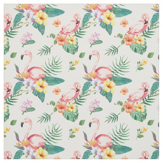 Flamingo patroon stof (Swatch)