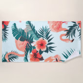 Flamingo patroon strandlaken (Voorkant)