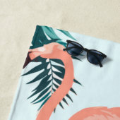 Flamingo patroon strandlaken (In situ)