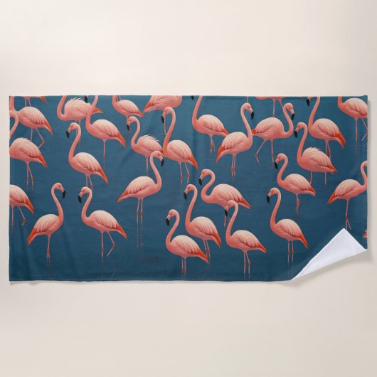 Flamingo patroon strandlaken (Voorkant)