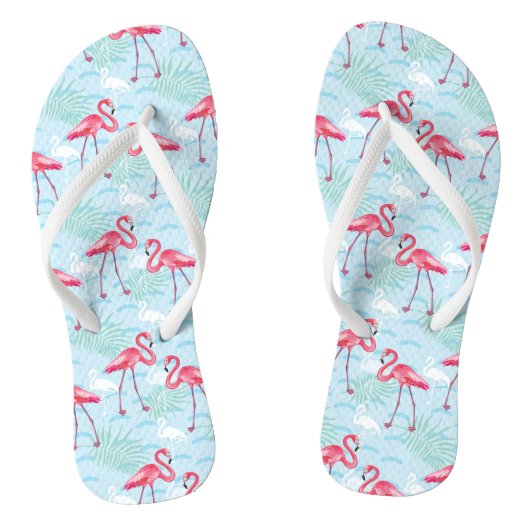 flamingo patroon teenslippers (Voetbed)