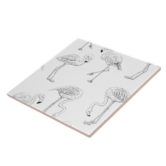 Flamingo patroon tegeltje (Zijkant)