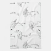 Flamingo patroon theedoek (Verticaal)