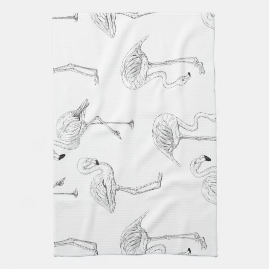 Flamingo patroon theedoek (Verticaal)