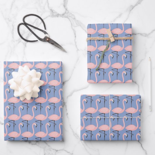 Flamingo patroon van aanbesteding inpakpapier vel (Voorkant)