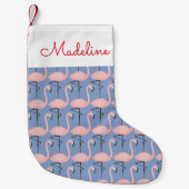 Flamingo patroon van aanbesteding | Jouw namen toe Kleine Kerstsok (Voorkant)
