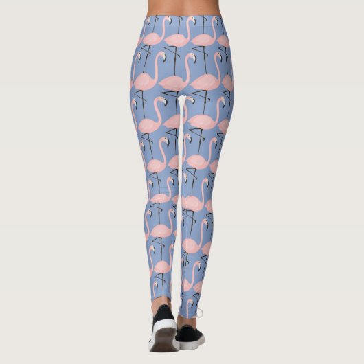 Flamingo patroon van aanbesteding leggings (Achterkant)