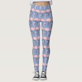 Flamingo patroon van aanbesteding leggings (Voorkant)