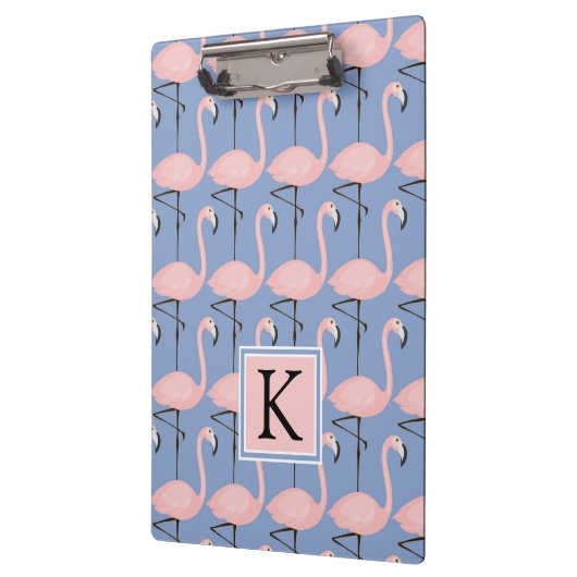 Flamingo patroon van aanbesteding | Monogram Klembord (Links)