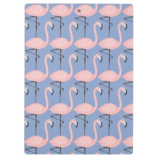 Flamingo patroon van aanbesteding | Monogram Klembord (Achterkant)
