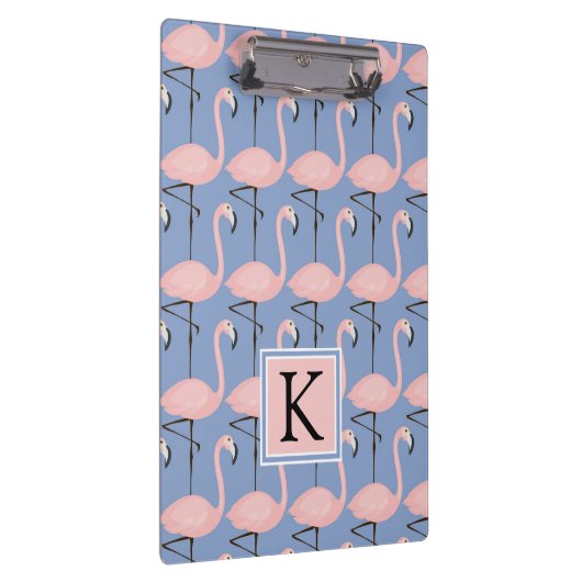 Flamingo patroon van aanbesteding | Monogram Klembord (Rechts)