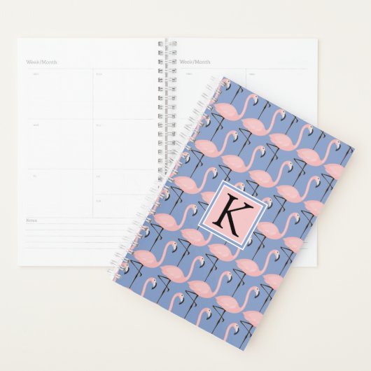 Flamingo patroon van aanbesteding | Monogram Planner (Display)