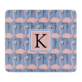Flamingo patroon van aanbesteding | Monogram Snijplank (Voorkant)