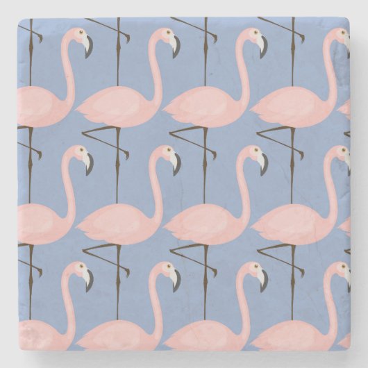 Flamingo patroon van aanbesteding stenen onderzetter (Voorkant)