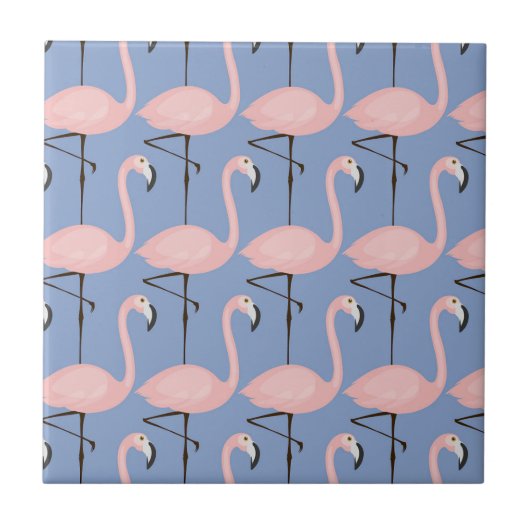 Flamingo patroon van aanbesteding tegeltje (Voorkant)