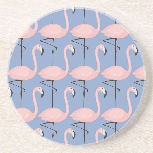 Flamingo patroon van aanbesteding zandsteen onderzetter (Voorkant)
