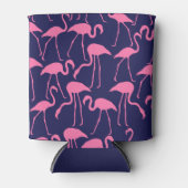 Flamingo patroon van de marine en roze blikjeskoeler (Voorkant)