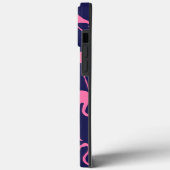 Flamingo patroon van de marine en roze Case-Mate iPhone case (Achterkant / Links)