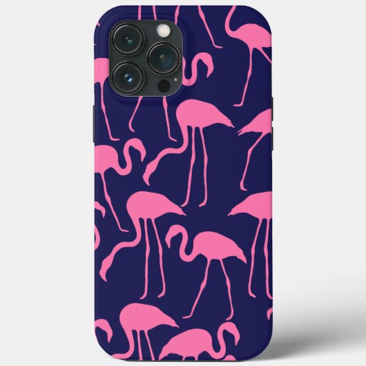 Flamingo patroon van de marine en roze Case-Mate iPhone case (Achterkant)