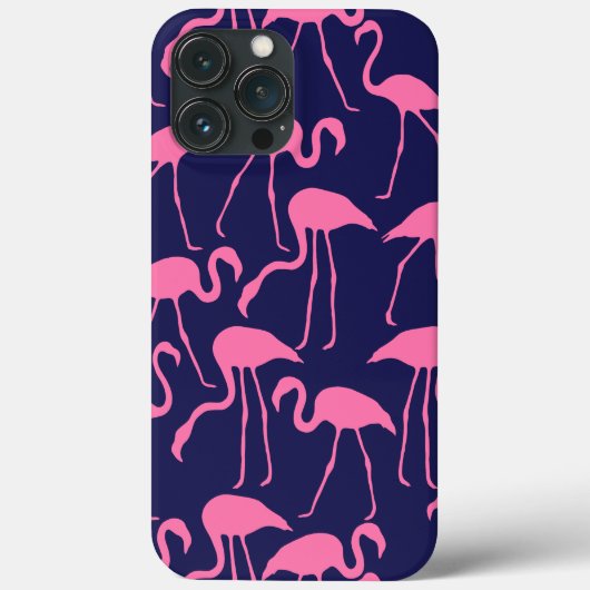 Flamingo patroon van de marine en roze Case-Mate iPhone case (Achterkant)