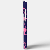 Flamingo patroon van de marine en roze Case-Mate iPhone case (Achterkant / Links)