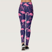 Flamingo patroon van de marine en roze leggings (Achterkant)