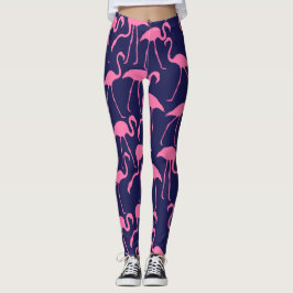 Flamingo patroon van de marine en roze leggings