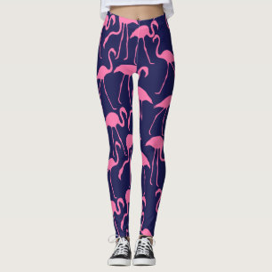 Flamingo patroon van de marine en roze leggings