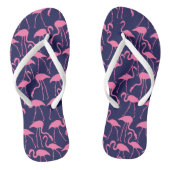 Flamingo patroon van de marine en roze teenslippers (Voetbed)