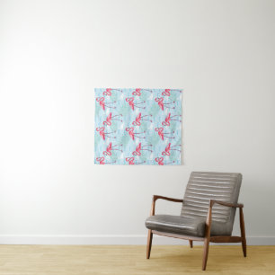 flamingo patroon wandkleed