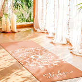 Flamingo Pearl Mandala Monogram Koraal Beachy Yogamat