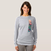 Flamingo penseelstreekverf kunst t-shirt (Voorkant volledig)