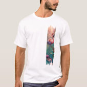 Flamingo penseelstreekverf kunst t-shirt (Voorkant)