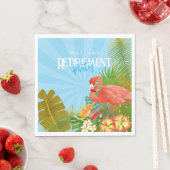 Flamingo Pensioen Blauw Servet (Insitu)