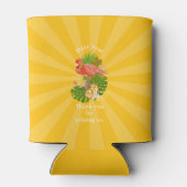 Flamingo Pensioen Geel Oranje Blikkoeler Blikjeskoeler (Achterkant)