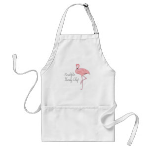 Flamingo personaliseren standaard schort