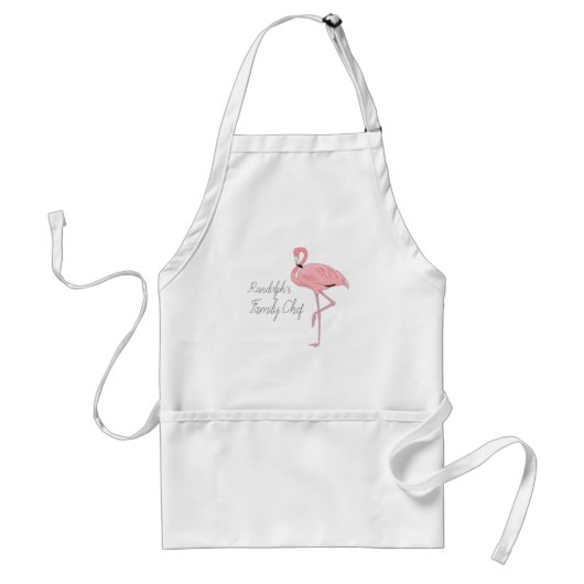 Flamingo personaliseren standaard schort (Voorkant)
