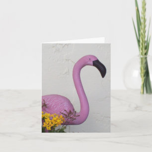 Flamingo Photo Folded Note Kaart