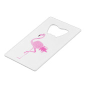 Flamingo Pineapple Creditkaart Flessenopener (Achterkant Gekanteld)