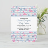 Flamingo & Pineapple Pattern-Baby shower Kaart (Staand voorkant)