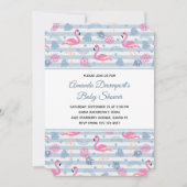 Flamingo & Pineapple Pattern-Baby shower Kaart (Voorkant)