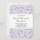 Flamingo & Pineapple Pattern-Baby shower Kaart (Voorkant)