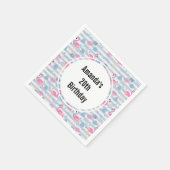 Flamingo & Pineapple Pattern Birthday Servet (Hoek)
